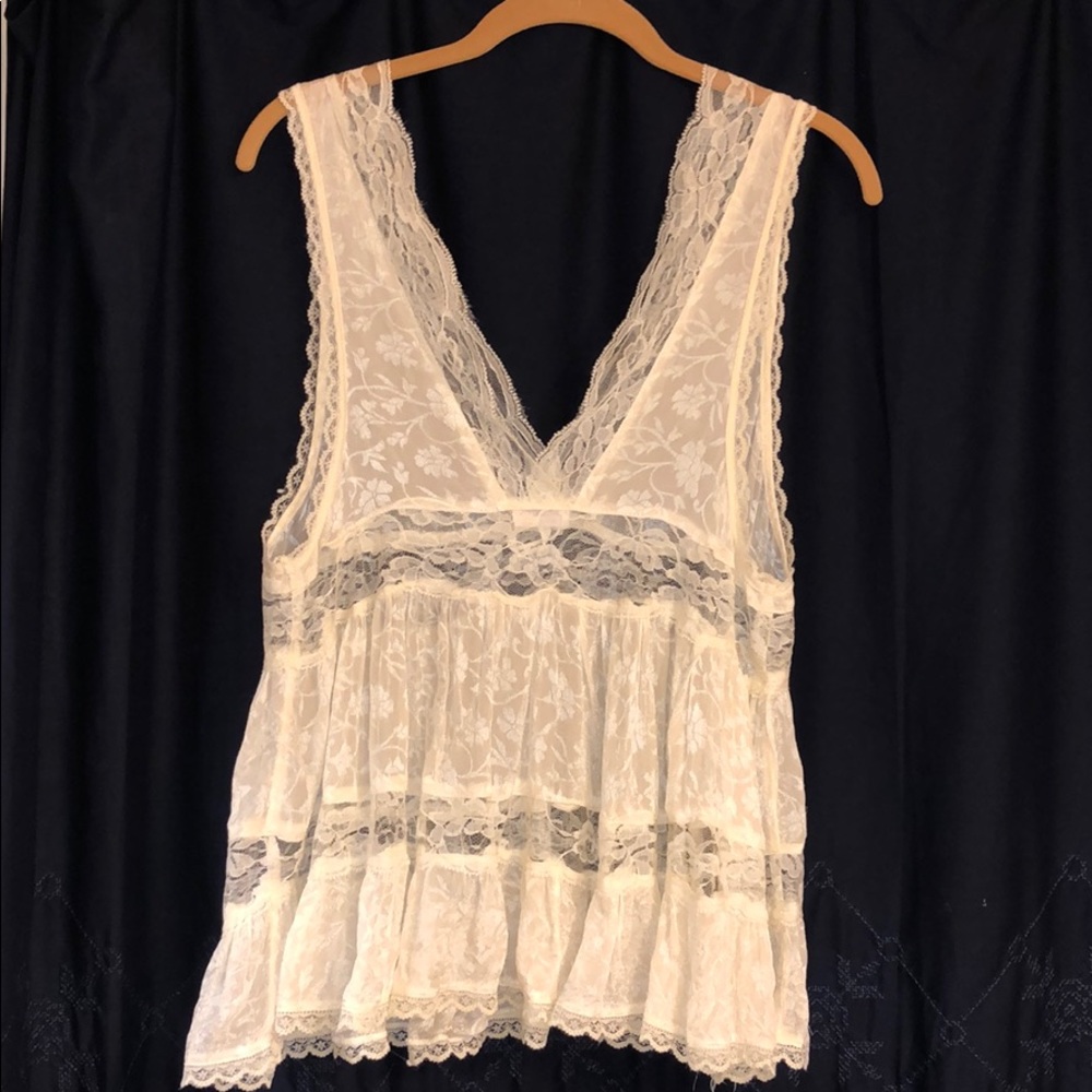 FREE PEOPLE Lace Tank